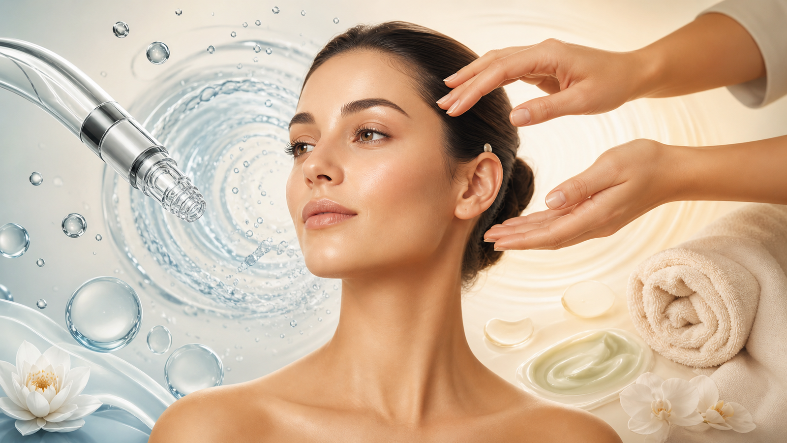 Educational comparison of a hydradermabrasion device and classic hands-on facial treatment