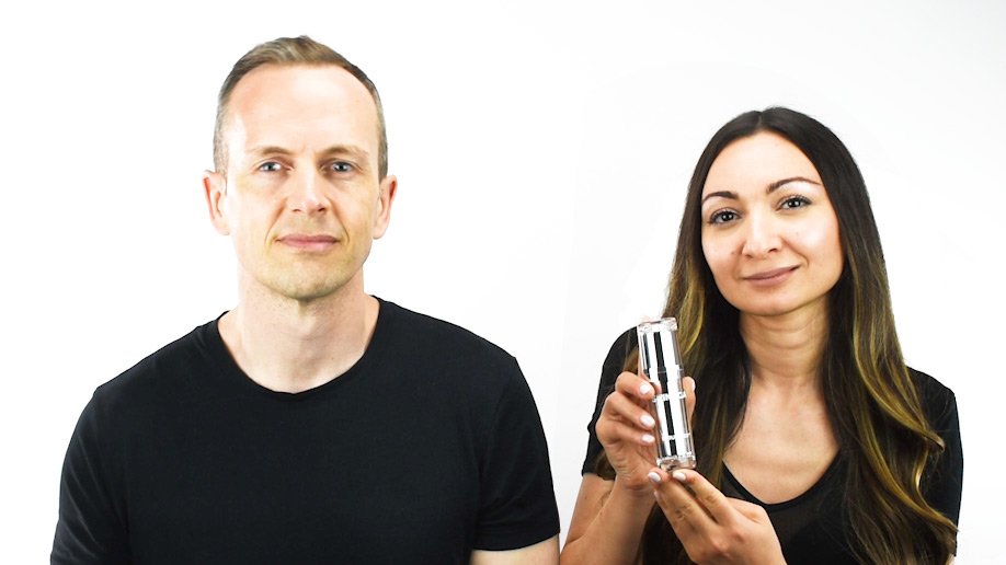 SKINEGA founders with the Serumizer